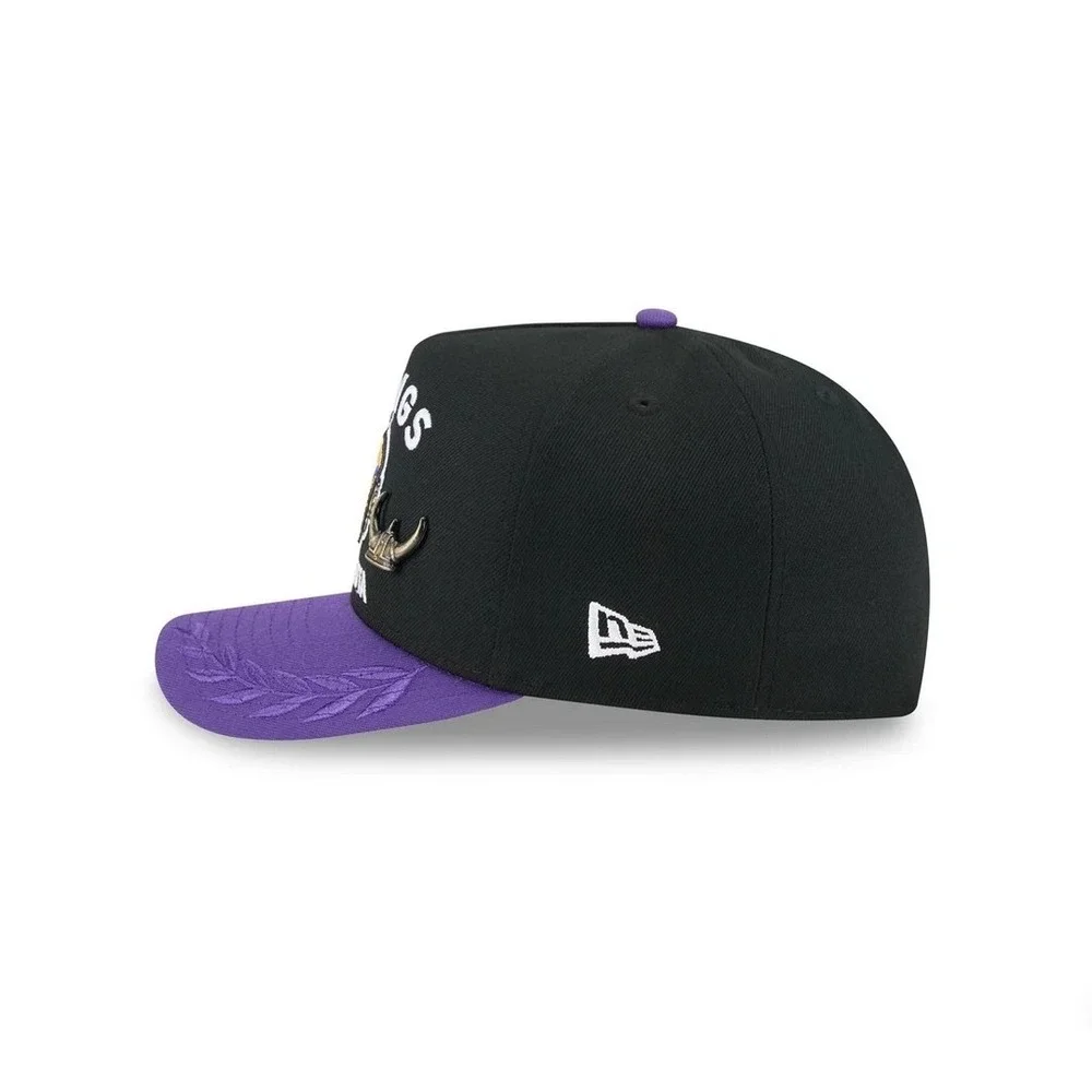New Era 59FIFTY Minnesota Vikings Draft A-Frame Fitted Hat‎ Black 8 w/ Pin